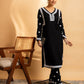 HOUSE OF KARI Floral Embroidered Chikankari Kurta With Trouser | Swadesiicart