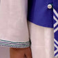 Lil Drama Shor-Gul White Kurta Pyjama with Blue Jacket Set For Boys | Swadesiicart