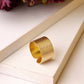 NVR Women Gold-Polished Solid Adjustable Finger Ring | Swadesiicart