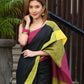 Beatitude Black Cotton Handloom Saree