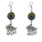 Mominos Fashion Johar Kamal Oxidised Silver-Plated Brass Finish Peacock Design Long Necklace Set For Women - Swadesiicart