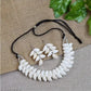 Tehzeeb Creations Women's White Seap Design Necklace Set - Swadesiicart