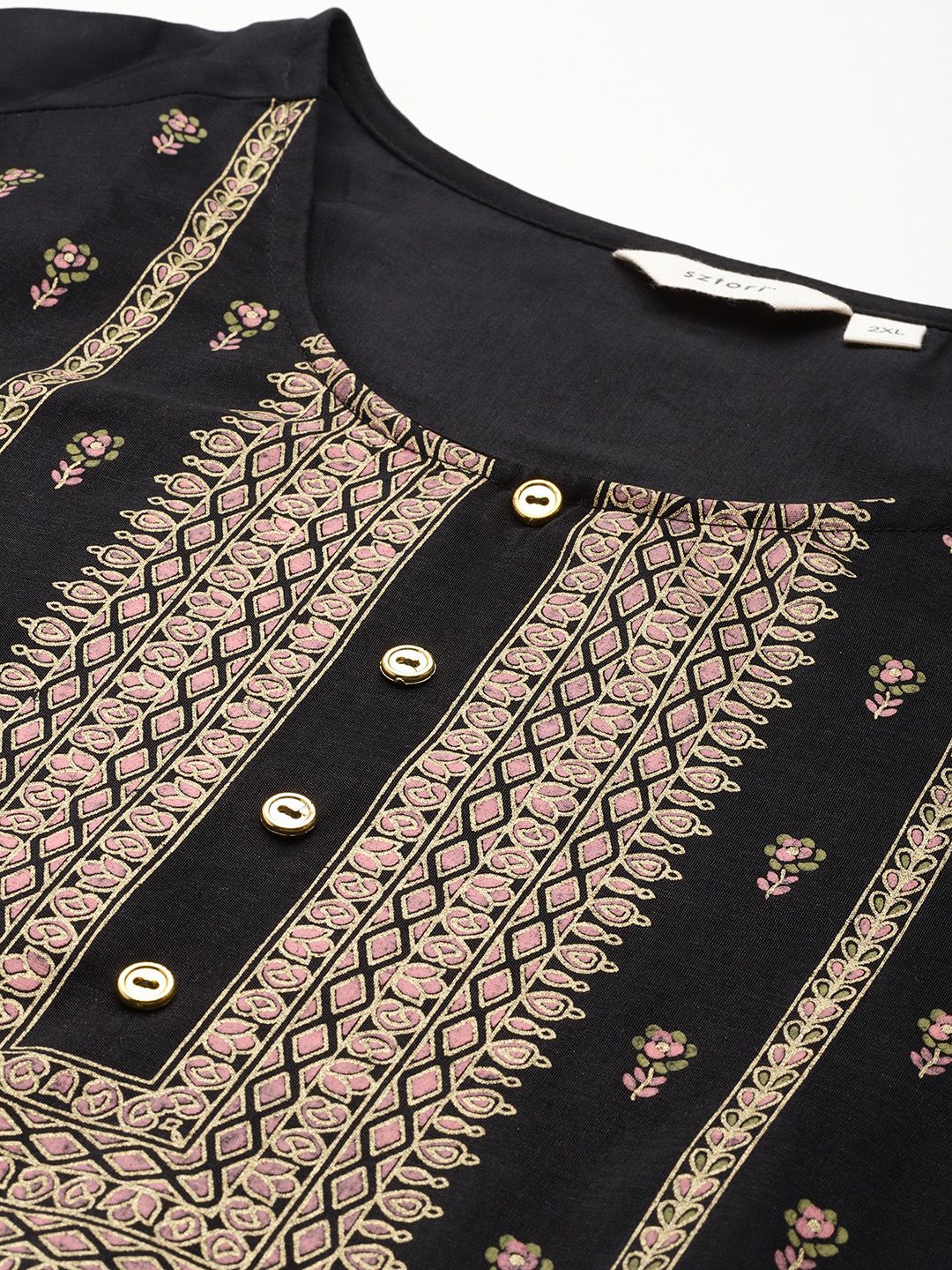 Sztori Plus Size Ethnic Motifs Printed Kurta - Swadesiicart