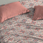 MYTRIDENT Dusk and Dawn White Printed Pure Cotton 144 TC Queen Bedsheet With 2 Pillow Covers - Swadesiicart