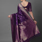Mitera Ethnic Motifs Zari Silk Blend Banarasi Saree | Swadesiicart