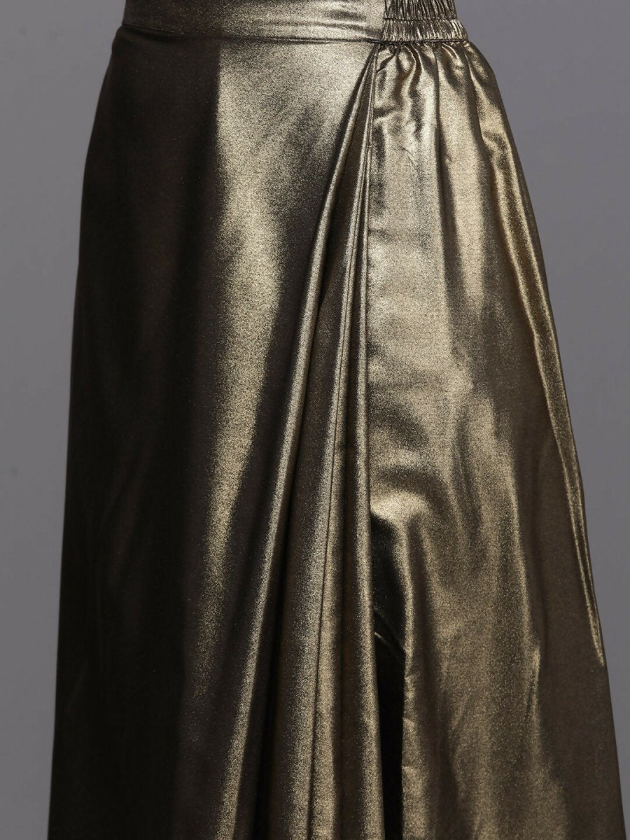 Ahalyaa Women's Traditional Wear Co-ods - Antiqe Gold - Swadesiicart