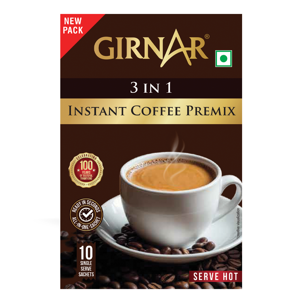 Girnar Instant Premix 3 In 1 Coffee | Swadesiicart