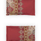 DDecor Red & White Ethnic Motifs Cotton 140 TC King Bedsheet with 2 Pillow Covers - Swadesiicart