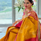 Kalini Ethnic Motifs Woven Design Zari Silk Cotton Banarasi Saree | Swadesiicart