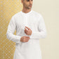 House of Pataudi Men Pure Cotton Solid Chikankari Jashn Short Kurta | Swadesiicart