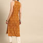 Anouk Women Yellow Bandhani Printed Kurta - Swadesiicart