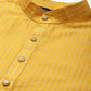Sojanya Men Mustard Yellow Kurta with Churidar & Nehru Jacket | Swadesiicart