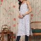 Ode by House of Pataudi Women Floral Printed Thread Work Kurta - Swadesiicart