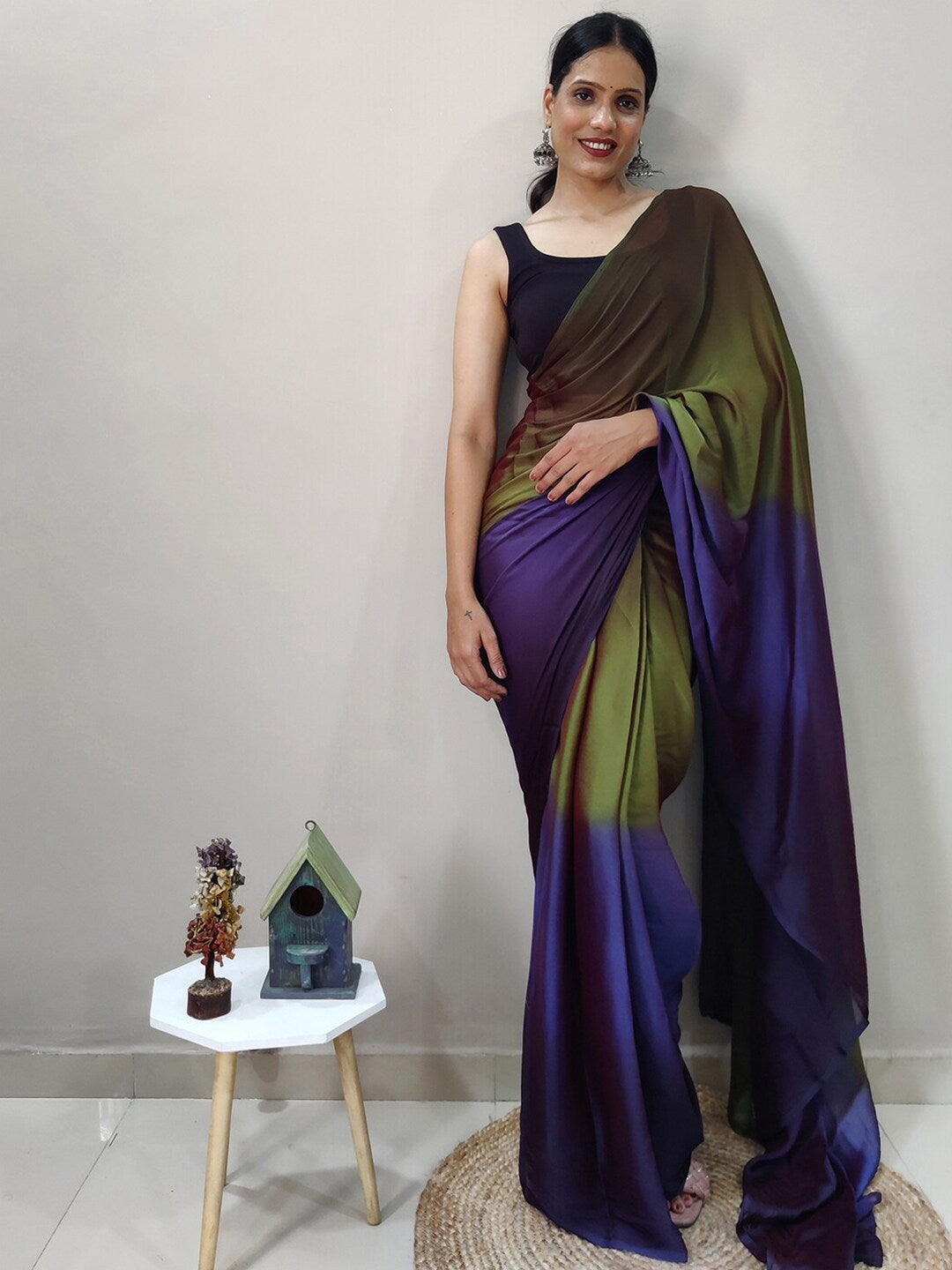 Mitera Ombre Dyed Ready to Wear Saree | Swadesiicart