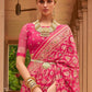 Anouk Ethnic Motifs Woven Design Brasso Banarasi Saree | Swadesiicart