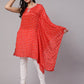 Aks Bandhani Printed Extended Sleeves Kaftan Kurta