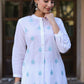 Juniper Women's White Cambric Printed Straight Kurta | Swadesiicart