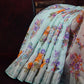 Shades of Sky Blue With Orange Blouse Floral Design Semi Chanderi Saree By Gayathri Reddy Designer Studio | Swadesiicart