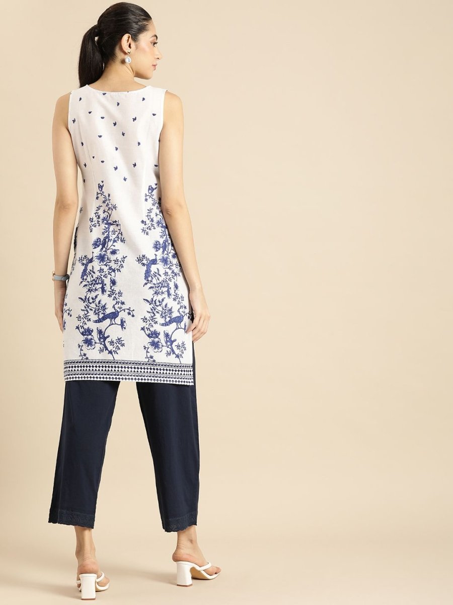 Anouk Floral Printed Pure Cotton Kurta - Swadesiicart