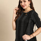 Anouk Women Striped Keyhole Neck Cotton Kurta - Swadesiicart