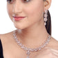 Saraf RS Jewellery Rose Gold-Polished American Diamond Studded Handcrafted Jewellery Set - Swadesiicart
