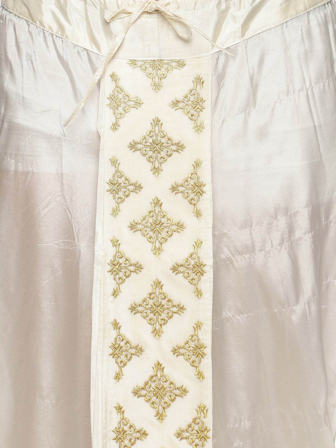 Sethukrishna Men Cream Embroidered Dhoti Pant | Swadesiicart