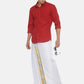 Sethukrishna Men White Solid Double Layer Readymade Pocket Dhoti | Swadesiicart