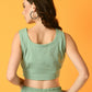 Myshka Women's Green Solid Top With Trousers - Swadesiicart