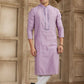 Raivat Ethnic Banarasi Art Silk Mirror Work Kurta Pajama In Purple Colour | Swadesiicart
