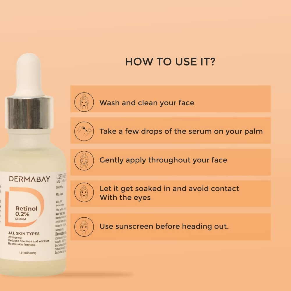 Dermabay Retinol 0.2% Face Serum | Swadesiicart