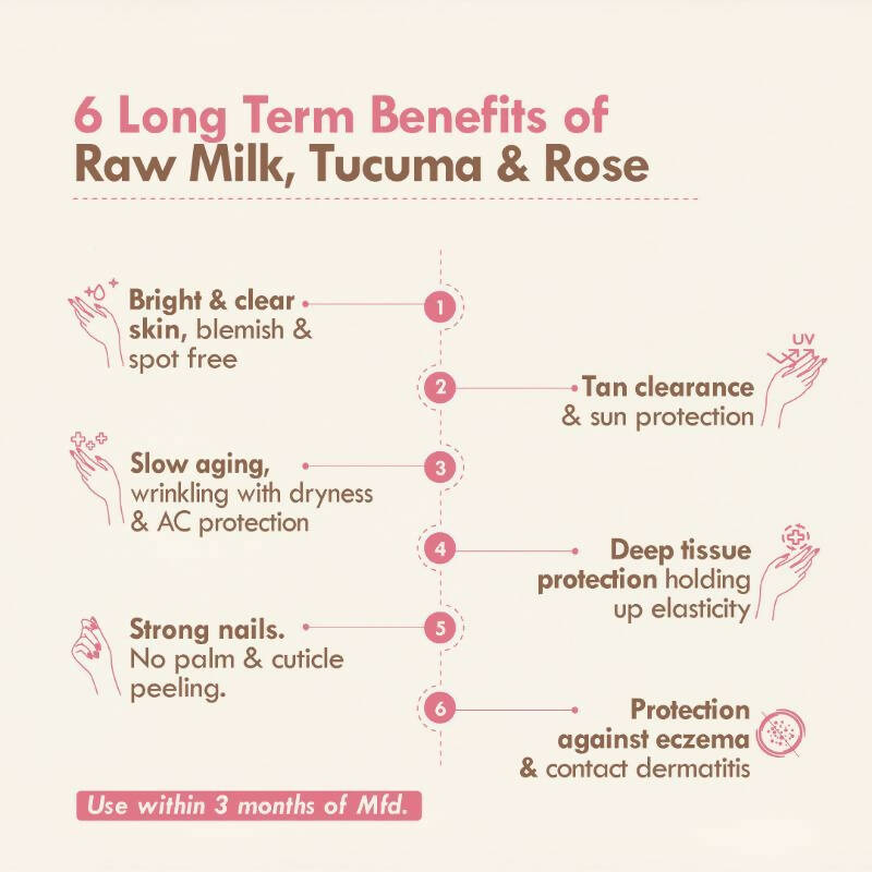 Nat Habit Tucuma Rose Light Hand Malai Cream - Swadesiicart