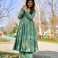 Jyoti Fashion Women's Sea Green Cotton Silk Heavy Digital Printed Kurta Plazo Set | Swadesiicart