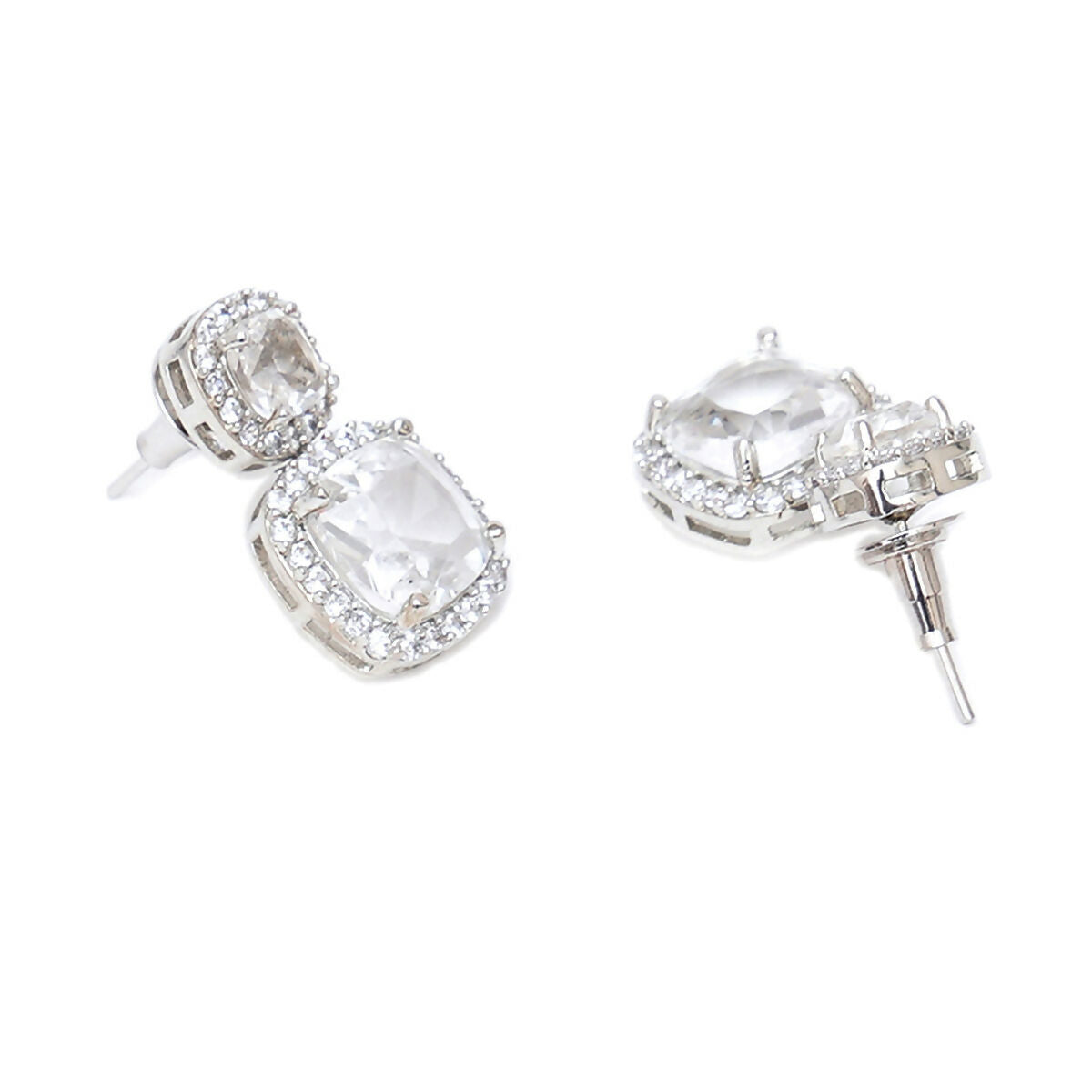 Diamond Duet Studs- Ruby Raang | Swadesiicart