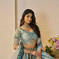 Kesar Fab Sky-Blue Banarasi Silk Embroidered Lehenga | Swadesiicart