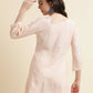 Peach Viscose Rayon Yoke Embroidered A-line Top - Tarini - Swadesiicart