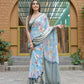 Vamsee Dhruvini Blue Georgette Saree - Swadesiicart