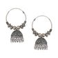 NVR Women Silver-Plated Contemporary Jhumkas Earrings | Swadesiicart