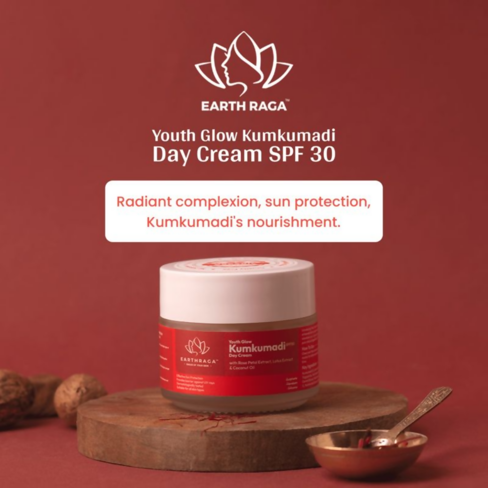 Earthraga Kumkumadi Day Cream SPF 30 | Swadesiicart