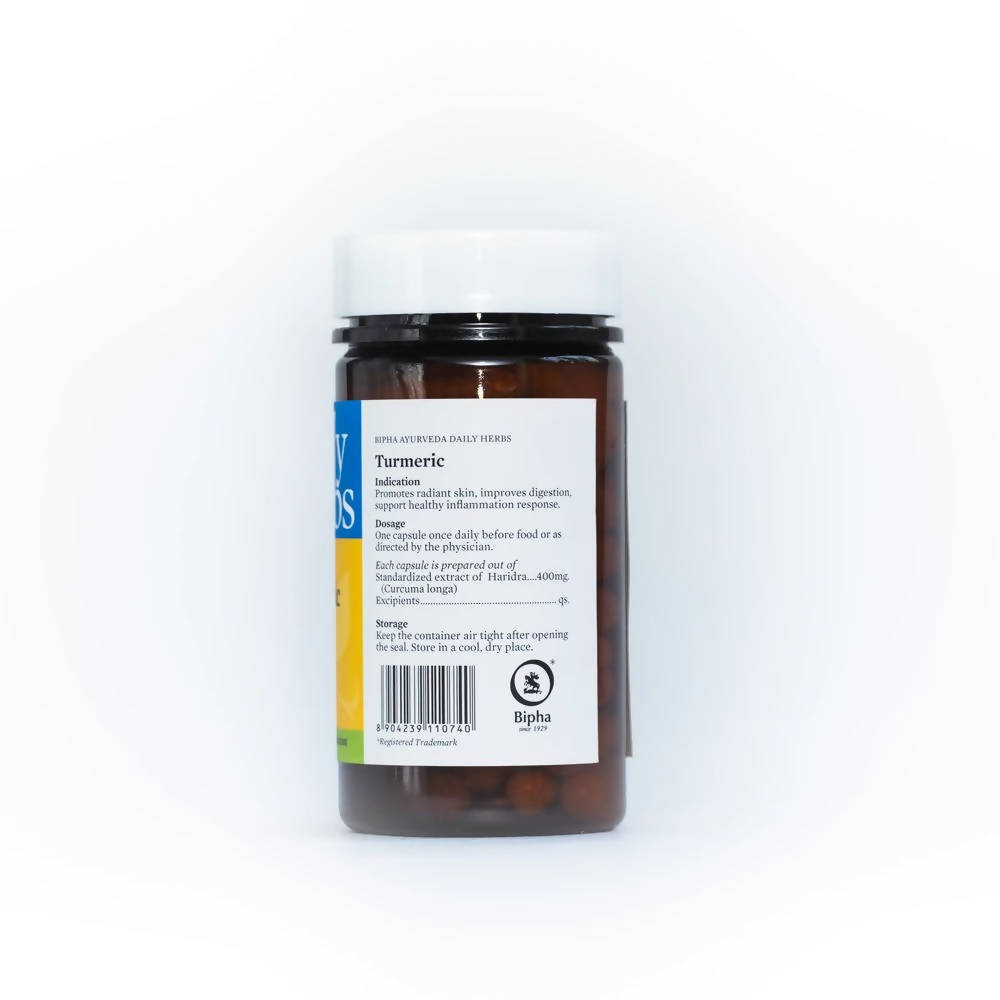 Bipha Ayurveda Daily Herbs Turmeric Capsules | Swadesiicart