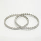 NVR Women's Set of 2 Silver-Plated CZ Stone-Studded Handcrafted Bangles - Swadesiicart