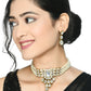 Mominos Fashion Johar Kamal Gold-Polished Brass Finish Kundan/Stone Choker For Women (White) | Swadesiicart
