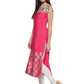 Ahalyaa Women's Pink Chanderi Printed Kurta | Swadesiicart