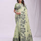 Shree Shyam Fashion Kashira Light Green Linen Cotton Saree
