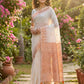 Shree Shyam Fashion White Linen Cotton Saree