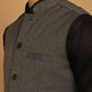 Even Apparels Nehru Jacket With Welt Pockets - Grey | Swadesiicart