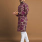 Anaita Purple Printed Cotton Straight Kurta