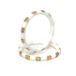 Golden Bangles (White) - Ruby Raang - Swadesiicart