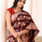 Joban Fashion Coco Brown Banarasi Soft Pure Handloom Banarasi Silk Saree | Swadesiicart