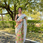 Vamsee Green Organza Saree - Swadesiicart