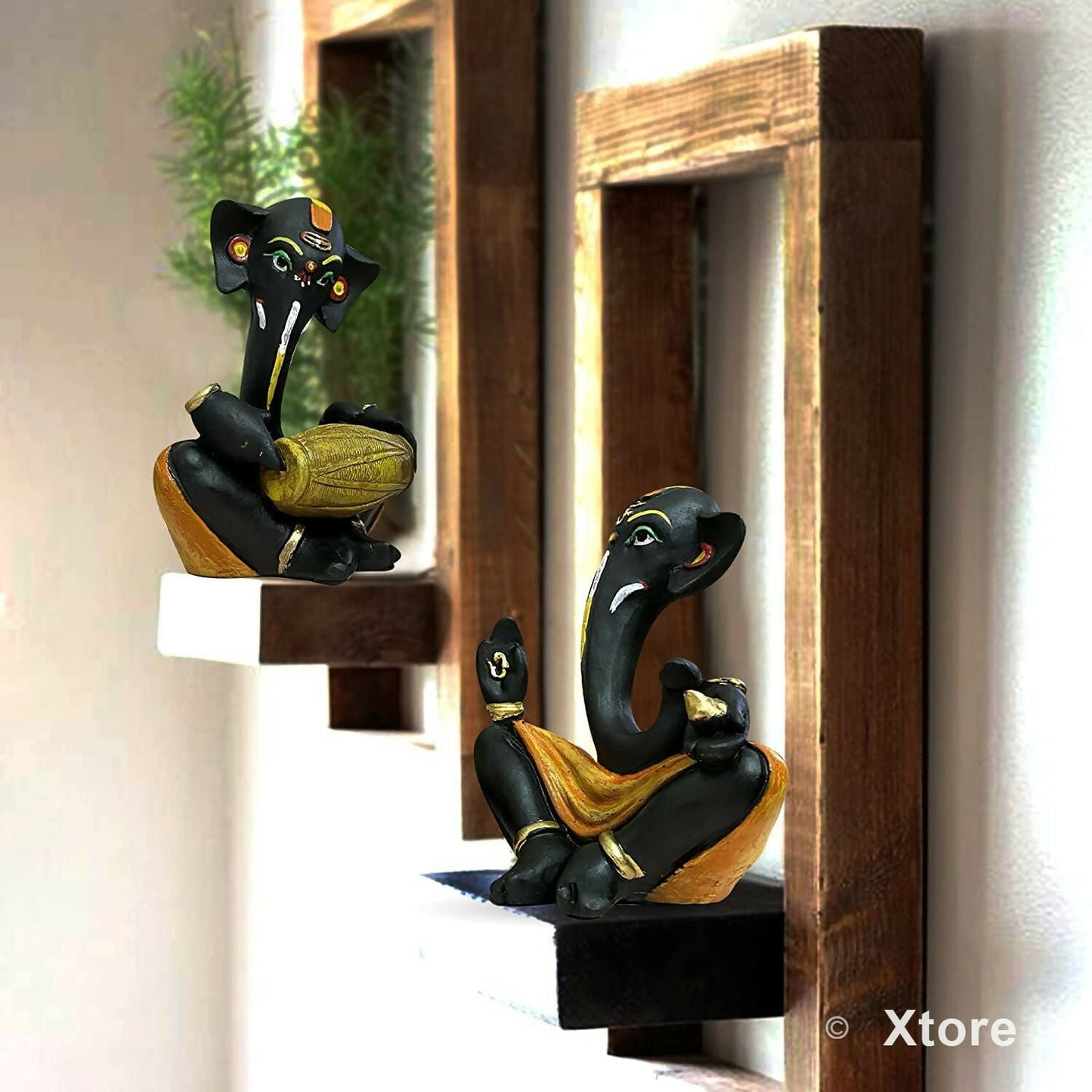 Xtore Resin Floating Ganesha Statues Decorative Showpiece - Swadesiicart